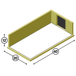 20x40 Storage Unit w/ 1 Door